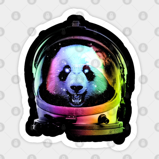 Astronaut Panda Sticker by clingcling